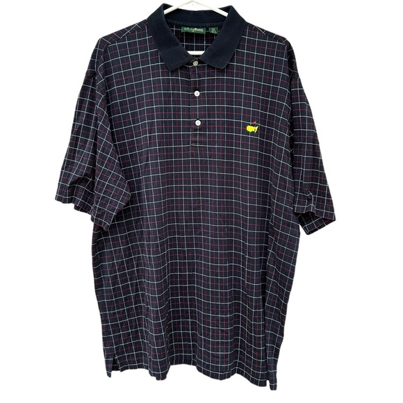 Amen Corner Authentic Masters Golf Polo - Size XL - 100% Cotton - Plaid - Picture 4 of 10